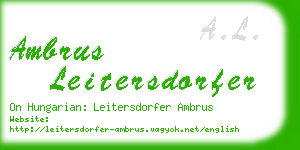 ambrus leitersdorfer business card
